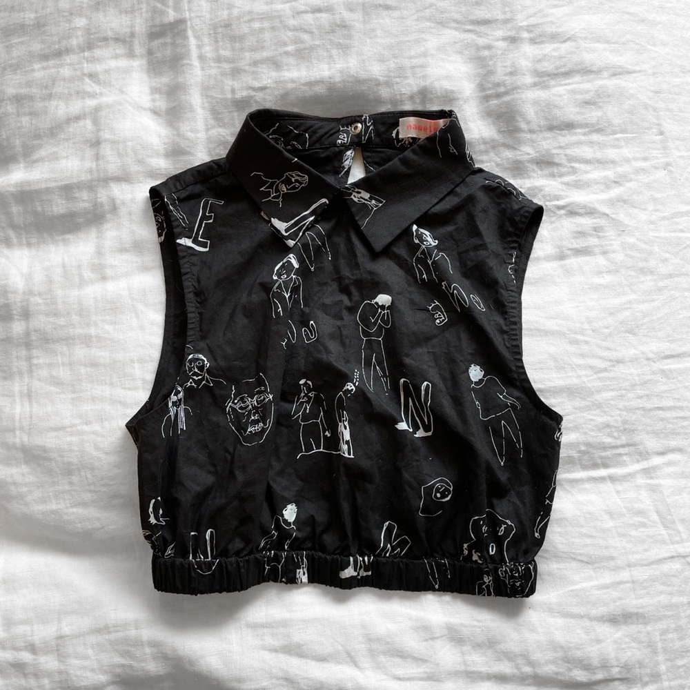 Nameless Black Collar Top